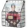 Wall35 Rivista File Holder Home Office Desk Organizer, Chicken Wire Mail Organizer and Magazine Holder, Metal, Black Wall35 Rivista File Holder Home Office Desk Organizer, Chicken Wire Mail Organizer and Magazine Holder, Metal, Black