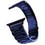 HUANLONG Compatible with Apple Watch Band, Solid Stainless Steel Metal Replacement Watchband Bracelet with Compatible with iWatch Series 1/2/3/4/5(Blue 38mm)