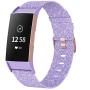 NANW Woven Bands Compatible with Fitbit Charge 4 / Charge 3 Bands/Charge 3 SE, Soft Breathable Fabric Replacement Wristbands Strap Sports Accessories for Women Men, Large Small