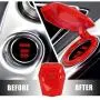 X AUTOHAUX Red Universal Engine Button Knob Push Button Switch Cover Metal Alloy Protective Cover X AUTOHAUX Red Universal Engine Button Knob Push Button Switch Cover Metal Alloy Protective Cover