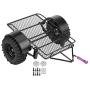 Zouminy 1/10 Scale Crawler Axles, Metal Trailer w/ 90mm Tires for Axial SCX10 D90 Traxxas HSP 1/10 RC Crawler Car