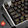 Rechargeable Keyboard and Mouse,Suspended Keycap Mechanical Feel Metal Panel Gaming Keyboard Mouse Combo,3800mAh Large Capacity Lithium Battery,Anti-ghosting (Black)