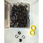 Woodruff Industries 50 Complete Sets Metal Snap (Press Stud) Buttons Rounded Fasteners Sewing Rivet Buttons for Clothing and Leather Snap Closing Fasteners Arts and Crafts Poppers Tool Silver 200 Comp