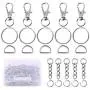 Swpeet 150Pcs Lobster Claw Clasps, Including 30Pcs Key Chain Hooks and 30Pcs D Ring, 30Pcs Key Rings and 30Pcs Extender Chain with 30 Pcs Open Jump Rings Swpeet 150Pcs Lobster Claw Clasps, Including 30Pcs Key Chain Hooks and 30Pcs D Ring, 30Pcs Key Rings and 30Pcs Extender Chain with 30 Pcs Open Jump Rings