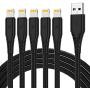 Cabepow iPhone Charger Cable, 3ft 5Pack Lightning Cable to USB A Charging Cable Compatible with iPhone 11 Xs Max XR X 8 Plus 7 Plus 6 Plus SE iPad Pro iPod (Black)