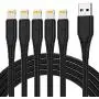 Cabepow iPhone Charger Cable, 3ft 5Pack Lightning Cable to USB A Charging Cable Compatible with iPhone 11 Xs Max XR X 8 Plus 7 Plus 6 Plus SE iPad Pro iPod (Black)