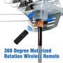 FiveStar Outdoor HDTV Antenna 2019 Newest Model Up to 150 Miles Long Range with Motorized 360 Degree Rotation, UHF/VHF/FM Radio with Infrared Remote Control Advanced Design Plus Installation Kit