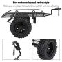 VGEBY RC Trailer, RC Car Metal Simulation Trailer Trailing Car Fit for 1/10 TRX4 D90 SCX10 CC01 Crawler Car DIY Parts (Black)