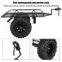VGEBY RC Trailer, RC Car Metal Simulation Trailer Trailing Car Fit for 1/10 TRX4 D90 SCX10 CC01 Crawler Car DIY Parts (Black)