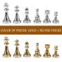 LINWEI Chess Set, Chess Board Set, International Chess Set, Folding Leather/Wood and Metal Parts