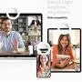 LimoStudio LED Portable Mini Selfie Ring Light for Smartphone, Camera Light for iPhone, iPad, Samsung Galaxy, Brightness Level Control, Rechargeable USB Cable, Cleaning Cloth, Photo Studio, AGG1049V2
