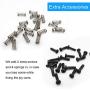 BRHE Left/Right Slider with Flex Cable Fix Part for Nintendo Switch Metal R/L Rail Replacement Parts for NS NX Joy-Con Console (Left&Right)