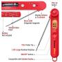 ThermoPro TP03 Digital Instant Read Meat Thermometer Kitchen Cooking Food Candy Thermometer with Backlight and Magnet for Oil Deep Fry BBQ Grill Smoker Thermometer