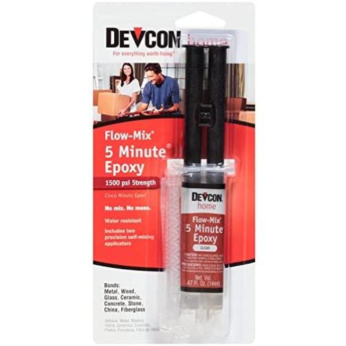 Devcon (20445-6PK) Flow-Mix 5-Minute Epoxy - 14 ml Syringe (Pack of 6) Devcon (20445-6PK) Flow-Mix 5-Minute Epoxy - 14 ml Syringe (Pack of 6)
