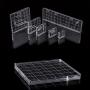 Whaline 6 Pieces Acrylic Stamp Block Clear Stamping Tools Set with Grid Lines for Scrapbooking Crafts Card Making, Assorted Sizes