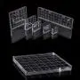 Whaline 6 Pieces Acrylic Stamp Block Clear Stamping Tools Set with Grid Lines for Scrapbooking Crafts Card Making, Assorted Sizes