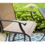 Outdoor Swivel Bar Stools All-Weather Tall Patio Chair, 2 Pack