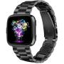 Joyozy Stainless Steel Bands Compatible with Fitbit Versa/ Versa Special Edition/ Fitbit Versa Lite/Fitbit Versa 2 Smart Watch,Classic Wristband Metal Bracelet Strap Replacement for Women Men Black