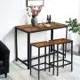YMYNY Industrial Bar Table, Kitchen Dining Table, Homeoffice Desk with Metal Frame, 47.2 x 23.6 x 35.6 Inches for Living Room, Dining Room, Rustic Brown UTMJ013H YMYNY Industrial Bar Table, Kitchen Dining Table, Homeoffice Desk with Metal Frame, 47.2 x 23.6 x 35.6 Inches for Living Room, Dining Room, Rustic Brown UTMJ013H