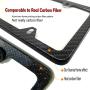 Aootf License Plate Frame Carbon Fiber -Aluminum License Plate Frame Printing Carbon Fiber Pattern & Frame Screw Kits Fine Slim Standard Size for USA Car (Aluminum Frame Carbon Fiber-4 Hole-2PC)