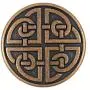 Bezelry 10 Pieces Celtic Shield Knot Metal Shank Buttons. 25mm (1 inch) (Antique Copper)