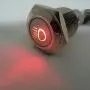 ESUPPORT 12V Car Red LED Main Beam Symbol Push Button Metal Switch