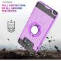 Note 5 case Galaxy Note 5 Case with HD Screen Protector,Ymhxcy 360 Degree Rotating Ring & Bracket Rubber Dual Layer Shock Bumper Resistant Back Cover for Samsung Galaxy Note 5-ZH Purple