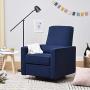 DaVinci Piper Upholstered Recliner and Swivel Glider in Navy, Greenguard Gold Certified