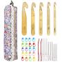 Crochet Hook Set, NuLink 36-Pieces Ergonomic Soft Handle Crochet Yarn Large Eye Blunt Knitting Needles Kit with Case Holders for Beginners Experienced