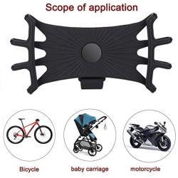 Bike Phone Mount, Universal Silicone Phone Stand 360°Rotatable Adjustable Motorcycle Phone Mount Bicycle GPS Units Holder for iPhone 11/Pro/XS/MAX/XR/X/7/8/Plus, Samsung S20/S10/S10e with belt lock