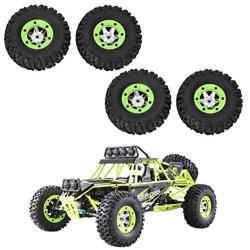 RC Tires, 1/12 RC Car Tires Wheel Model Spar Parts Accessories for Wltoys 12428 12423(2PCS Left Tire+2PCS Right Tire)