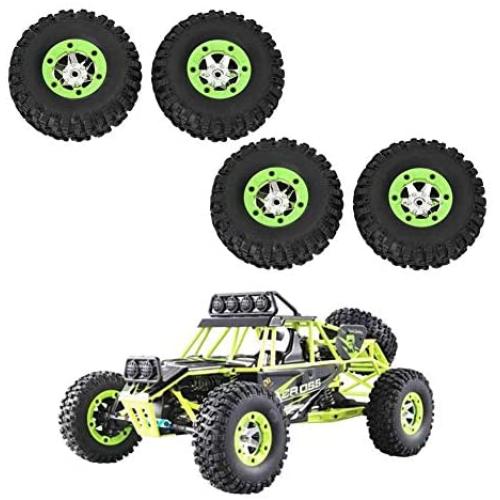 RC Tires, 1/12 RC Car Tires Wheel Model Spar Parts Accessories for Wltoys 12428 12423(2PCS Left Tire+2PCS Right Tire)