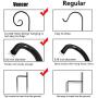 Vencer Set of 2 Shepherd Hook 63 Inch Tall 7/10 in Thick Rust Resistant Premium Metal Hook for Weddings Hanging Plant Baskets Solar Lights Christmas Lights Lanterns Bird Feeders,Black,VHH-001