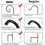 Vencer Set of 2 Shepherd Hook 63 Inch Tall 7/10 in Thick Rust Resistant Premium Metal Hook for Weddings Hanging Plant Baskets Solar Lights Christmas Lights Lanterns Bird Feeders,Black,VHH-001