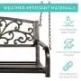 Best Choice Products 2-Person Metal Outdoor Porch Swing, Hanging Steel Patio Bench for Garden Deck w/Floral Accent, 485lb Weight Capacity - Bronze Best Choice Products 2-Person Metal Outdoor Porch Swing, Hanging Steel Patio Bench for Garden Deck w/Floral Accent, 485lb Weight Capacity - Bronze