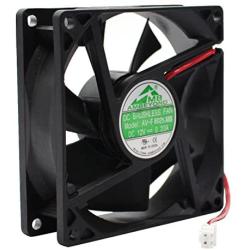 80mm by 80mm by 25mm 8025 12V DC 0.20A Dual Ball Bearing Brushless Cooling Fan 2pin AV-F8025MB UL CE