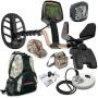 Fisher F75 LTD Black Metal Detector Bundle with Boost and Cache Process + New Leading Edge Technology Includes 2 Coils, Coil Covers, Backpack, Recovery Pouch, Cap and Battery Charger System