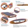 Dockem iPhone 12 & iPhone 12 Pro Wallet Case: Built-in Metal Plate for Magnetic Mounting & 2 Credit Card Holders (6.1'' Exec M2, Smooth Synthetic Leather, Tan)