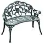 Outsunny 40'' Cast Aluminum Antique Rose Style Outdoor Patio Garden Park Bench - Antique Green Outsunny 40'' Cast Aluminum Antique Rose Style Outdoor Patio Garden Park Bench - Antique Green