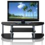 Furinno Turn-S-Tube Wide TV Entertainment Center, Black/Grey