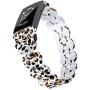 Wearlizer Compatible with Fitbit Charge 3 / Fitbit Charge 4 Bands for Women Metal Replacement Fit Bit Charge 3/4 hr Band Accessories Strap Bracelet Bangle Silver Rose Gold Black