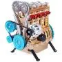 HMANE All Metal Car Inline Four Cylinder Engine Model Mini Assemble Engine Kit Education Toy for Adult HMANE All Metal Car Inline Four Cylinder Engine Model Mini Assemble Engine Kit Education Toy for Adult
