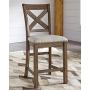 Signature Design by Ashley Moriville Counter Height Bar Stool, Beige