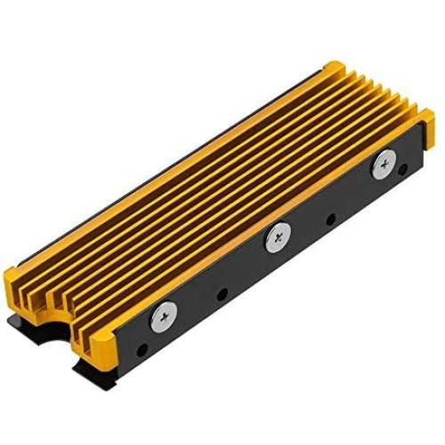 NVMe Heatsinks for M.2 2280mm SSD Double-Sided Cooling Design（Gold）