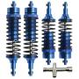Full Metal Shock Absorber Front & Rear 5862 for 1/10 Traxxas Slash 4x4 4WD Upgrade Replace and Tool 5Pcs(Dark Blue)