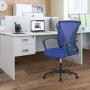 Office Chair Ergonomic Desk Chair Mesh Computer Chair with Lumbar Support Armrest Rolling Swivel Adjustable Task Chair for Adults(Blue)