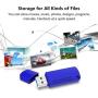 TOPESEL 128GB USB 3.0 Flash Drive Memory Stick Thumb Drives-Blue
