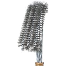 Grill Brush – Cleans All Angles, Extended, Large Wooden Handle and Stainless Steel Bristles – No Scratch Cleaning for Any Barbecue or Grill: Char Broil & Ceramic – BBQ - Aid