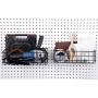 Pegboard Basket Set of 2 - XLarge + Large Size Basket, Black - Hooks to Any Peg Board - Organize Tools, Workbench, Accessories, Garage Storage - Wall Organizer Attachments