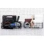 Pegboard Basket Set of 2 - XLarge + Large Size Basket, Black - Hooks to Any Peg Board - Organize Tools, Workbench, Accessories, Garage Storage - Wall Organizer Attachments